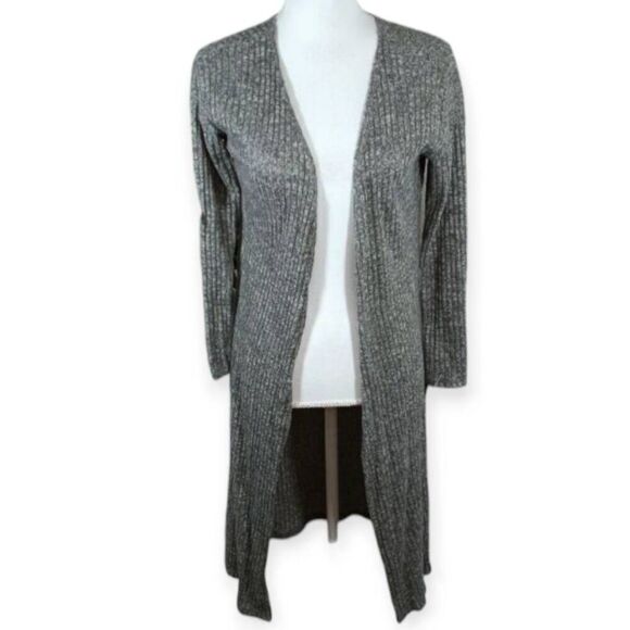 SEE YOU MONDAY GRAY LONG CARDIGAN SZ.M EUC - Picture 1 of 4